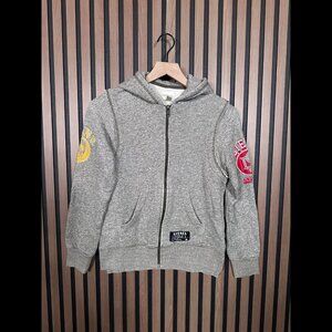 Diesel Sweater 16 / XL Youth Gray Heather Full Zip Embroidered Logo Fleece